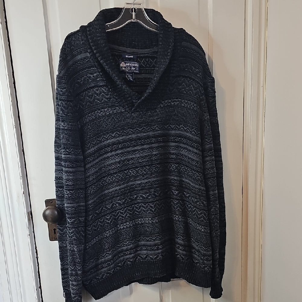 American Rag Men's Dark Patterned Turtleneck Sweater